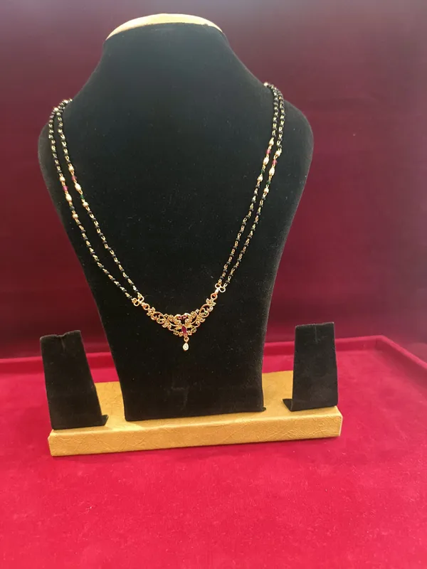 Black_And_Red_Metal_Double_Strand_Mangalsutra_Necklace_Set_For_Women