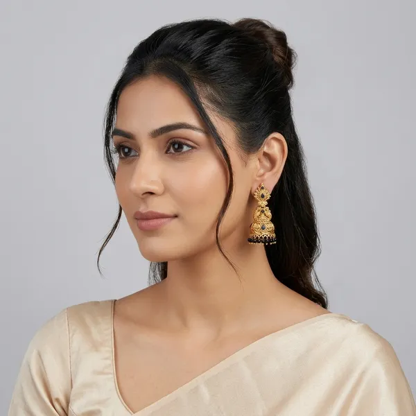 Gold_Metal_Traditional_Jhumka_Earrings_For_Women