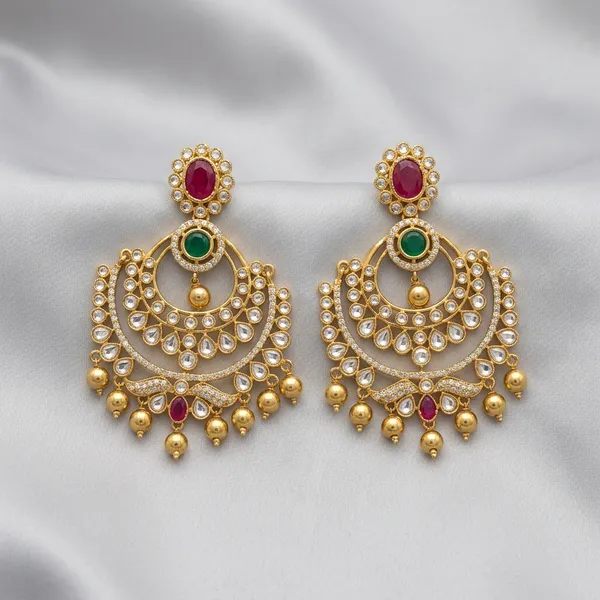 Gold_Metal_Kundan_Meenakari_Chandbali_Earrings_For_Women