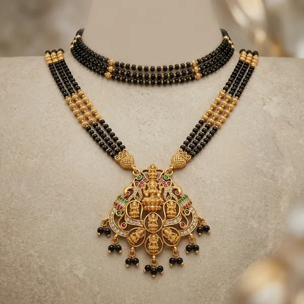Gold_Metal_Temple_Jewellery_Pendant_Necklace_For_Women