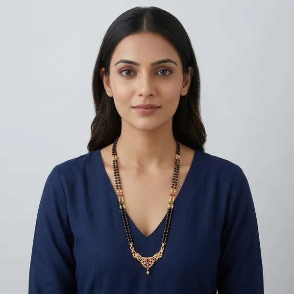 Gold_And_Pink_Metal_Black_Bead_Mangalsutra_Chain_For_Women