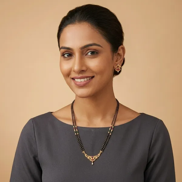 Black_And_Red_Metal_Double_Strand_Mangalsutra_Necklace_Set_For_Women