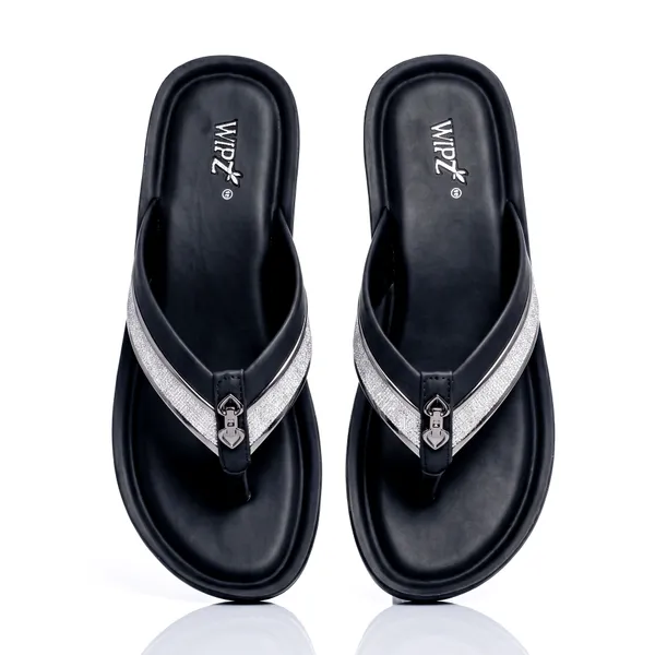 Women’s_White_Crystal_V-Strap_Sandal_8020-Black