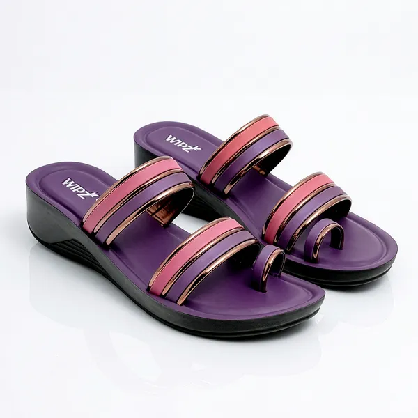 Women's_Stylish_Toe-Ring_Dual-Straps_Wedge-Heel_Sandal-7012-Wine
