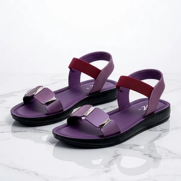 Women's_Stylish_Open-Toe_Studded-Strap_Backband_Comfort_Sandal-8030-Wine