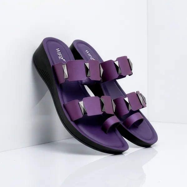 Women's_Stylish_Toe-Ring_Dual-Straps_Wedge-Heel_Sandal-7011-Wine