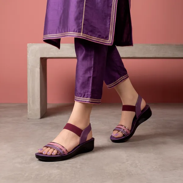 Women's_Stylish_Open-Toe_Dual-Tone_Strap_Slingback_Wedge-Heel_Sandal_7032-Wine