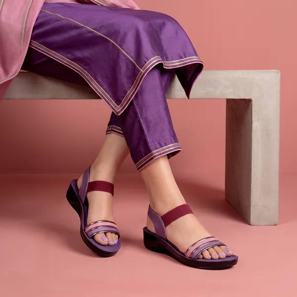 Women's_Stylish_Open-Toe_Dual-Tone_Strap_Slingback_Wedge-Heel_Sandal_7032-Wine