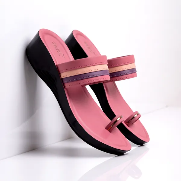 Women's_Stylish_Toe-Ring_Multicolour_Single_Strap_Wedge-Heel_Sandal_7020-Carrot