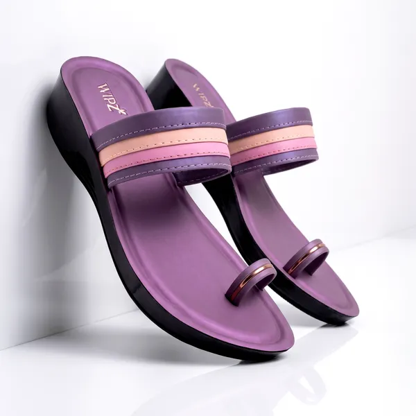 Women's_Stylish_Toe-Ring_Multicolour_Single_Strap_Wedge-Heel_Sandal_7020-Wine