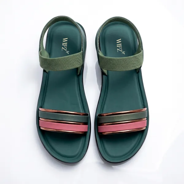 Women's_Stylish_Open-Toe_Dual-Tone_Strap_Backband_Comfort_Sandal-8038-Green