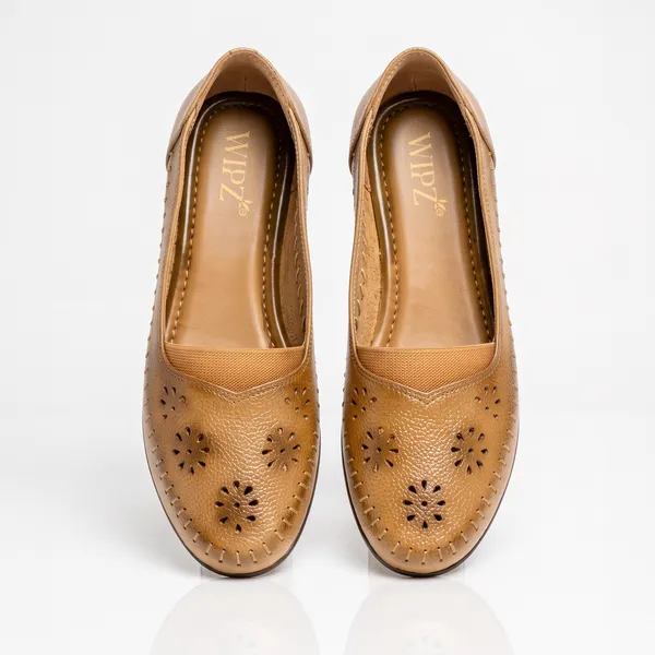 Women's_Handcrafted_Leather_Cutwork_Loafers_T-45-Tan