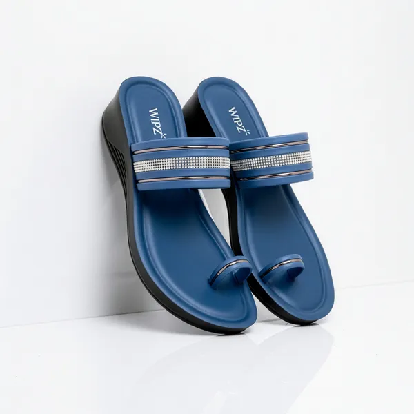 Women's_Stylish_Toe-Ring_Diamond_Strap_Wedge-Heel_Sandal-7024-Blue