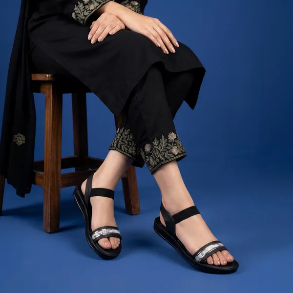 Women's_Stylish_Open-Toe_Printed-Strap_Backband_Comfort_Sandal-8031-Black