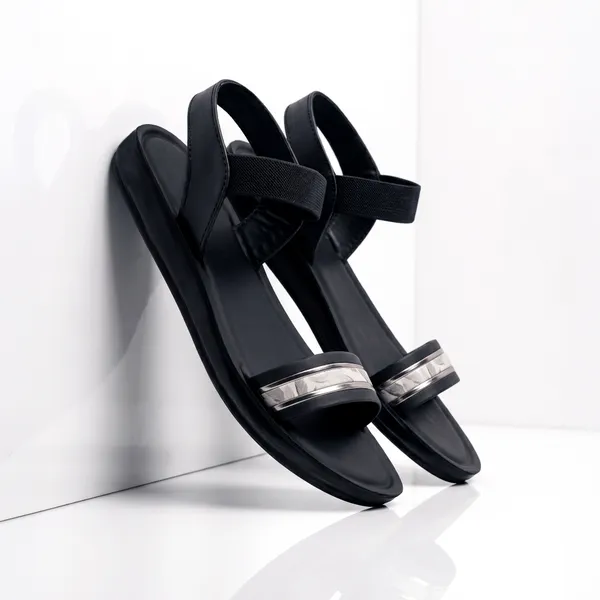 Women's_Stylish_Open-Toe_Printed-Strap_Backband_Comfort_Sandal-8031-Black