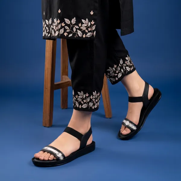 Women's_Stylish_Open-Toe_Printed-Strap_Backband_Comfort_Sandal-8031-Black