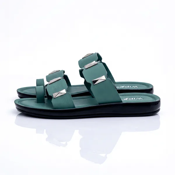 Women's_Stylish_Toe-Ring_Dual-Straps_Sandal-8033-Green