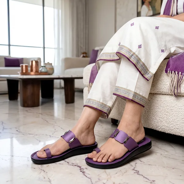 Women's_Stylish_Toe-Ring_Single_Studded-Straps_Sandal-8018-Wine