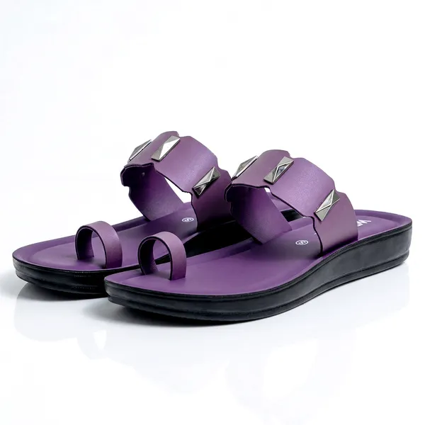 Women's_Stylish_Toe-Ring_Single_Studded-Straps_Sandal-8018-Wine