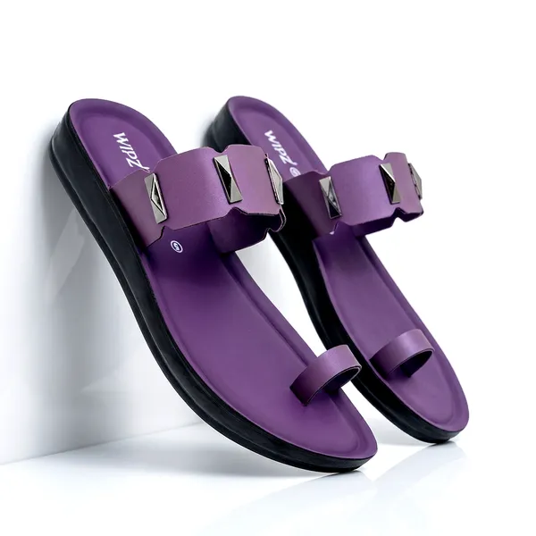 Women's_Stylish_Toe-Ring_Single_Studded-Straps_Sandal-8018-Wine