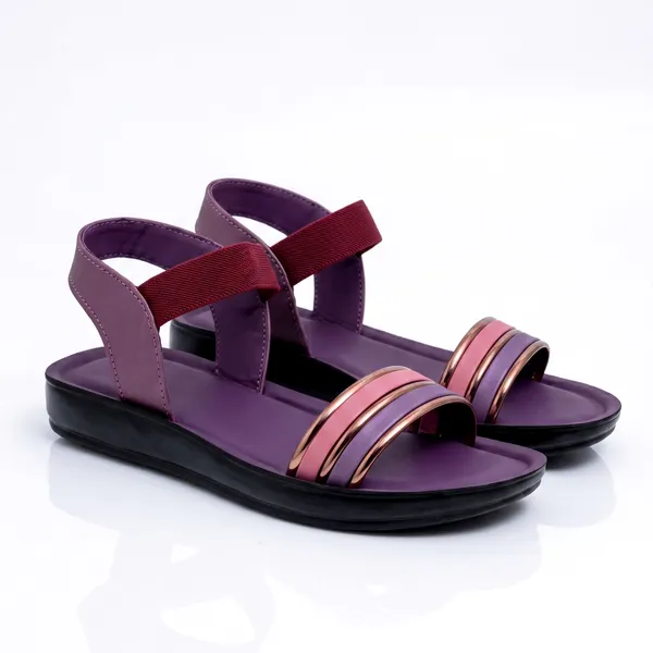 Women's_Stylish_Open-Toe_Dual-Tone_Strap_Backband_Comfort_Sandal-8038-Wine
