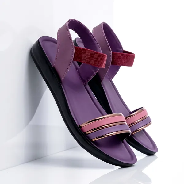 Women's_Stylish_Open-Toe_Dual-Tone_Strap_Backband_Comfort_Sandal-8038-Wine