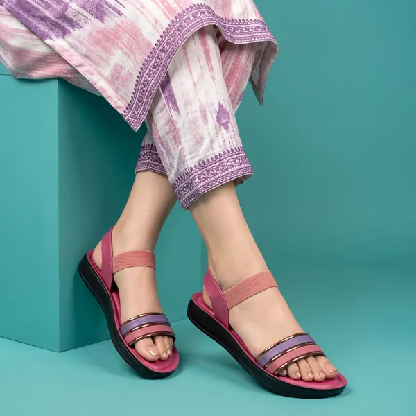 Women's_Stylish_Open-Toe_Dual-Tone_Strap_Backband_Comfort_Sandal-8038-Carrot