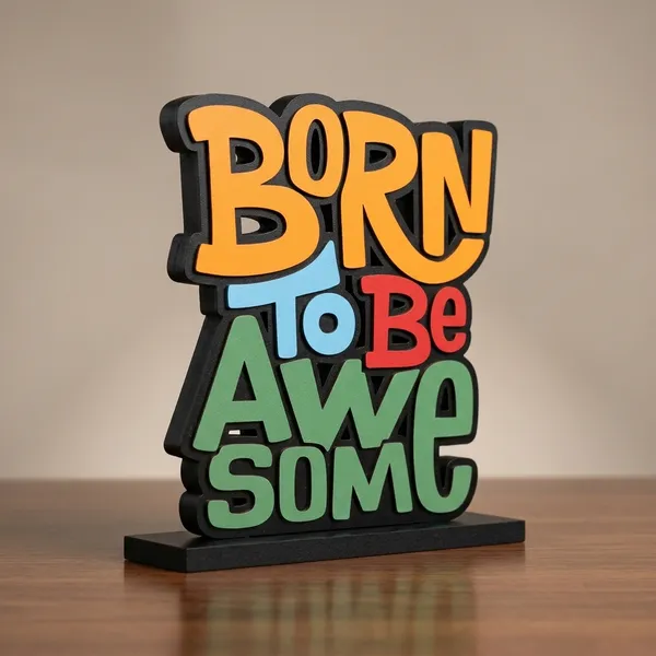 Crystalsign_Wooden_Idol_&_Figurine_Born_to_be_Awesome_Quote_Table_Decor_for_Restaurant_CafâˆšÂ©_|_Office_Desk_Decoration_|_Home_Living_Room_Modern_Art_Showpiece_Gift_Item