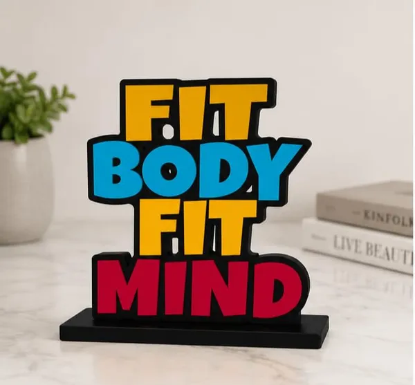 Crystalsign_Wooden_Idol_&_Figurine_Fit_Body_Fit_Mind_Quote_Table_Decor_for_Restaurant_Cafe_|_Office_Desk_Decoration_|_Home_Living_Room_Modern_Art_Showpiece_Gift_Item
