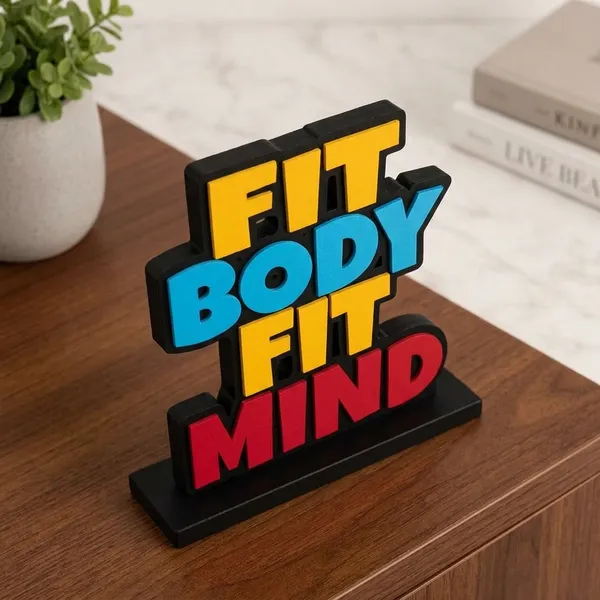 Crystalsign_Wooden_Idol_&_Figurine_Fit_Body_Fit_Mind_Quote_Table_Decor_for_Restaurant_Cafe_|_Office_Desk_Decoration_|_Home_Living_Room_Modern_Art_Showpiece_Gift_Item