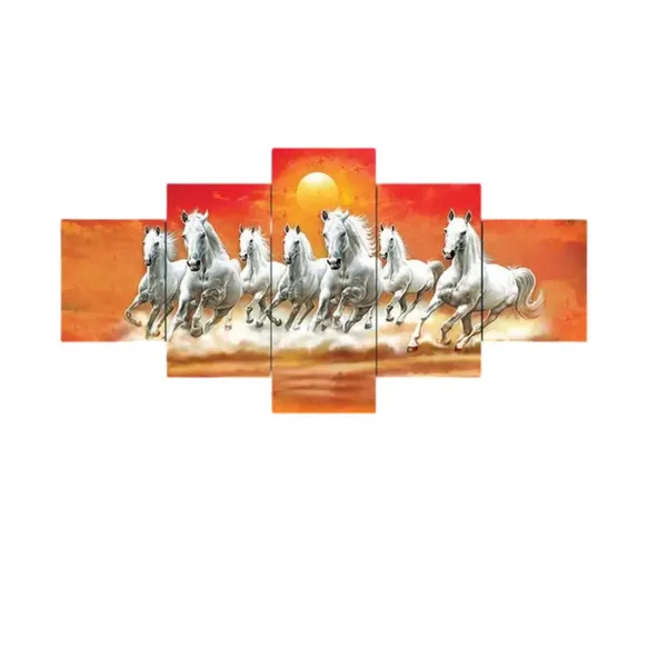 Crystalsign_Krishna_&_Radha_Paintings_for_Wall_Decoration_-_Set_Of_Five,_3d_modern_art_Painting_for_Living_Room_Large_Size_with_Frames_for_Home_Decoration,_Hotel,_Office