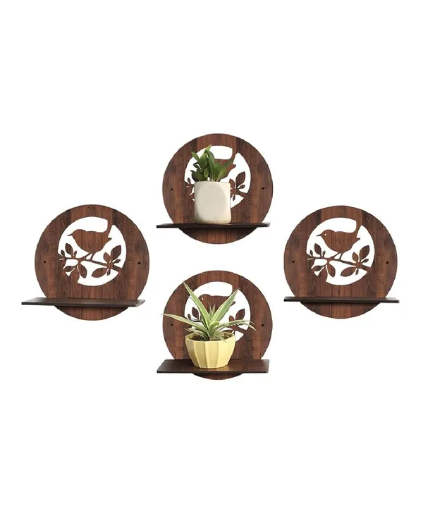 Crystalsing_Rustic_Wooden_Wall_Shelves_Set_of_4_with_Bird_Cut_Design_|_Floating_Wall_Mounted_Decorative_Shelves_for_Living_Room,_Bedroom_&_Office_|_Wall_Display_Rack,_Planter_&_Storage_Organizer