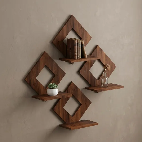 Crystalsing_Rustic_Wooden_Wall_Shelves_Set_of_4_with_Squares_Cut_Design_|_Floating_Wall_Mounted_Decorative_Shelves_for_Living_Room,_Bedroom_&_Office_|_Wall_Display_Rack,_Planter_&_Storage_Organizer
