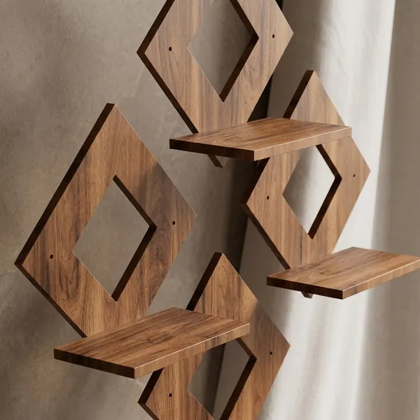 Crystalsing_Rustic_Wooden_Wall_Shelves_Set_of_4_with_Squares_Cut_Design_|_Floating_Wall_Mounted_Decorative_Shelves_for_Living_Room,_Bedroom_&_Office_|_Wall_Display_Rack,_Planter_&_Storage_Organizer