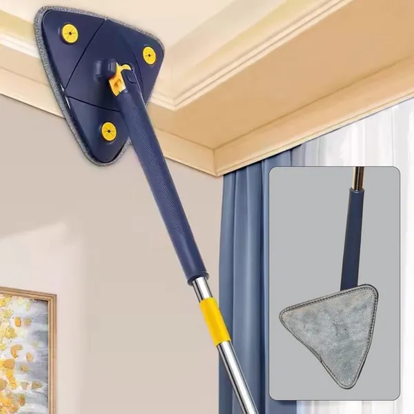 Blue_And_Steel_Floor_Mop_Stainless_Steel,Cotton_Microfiber_Blend_Floor_Mop