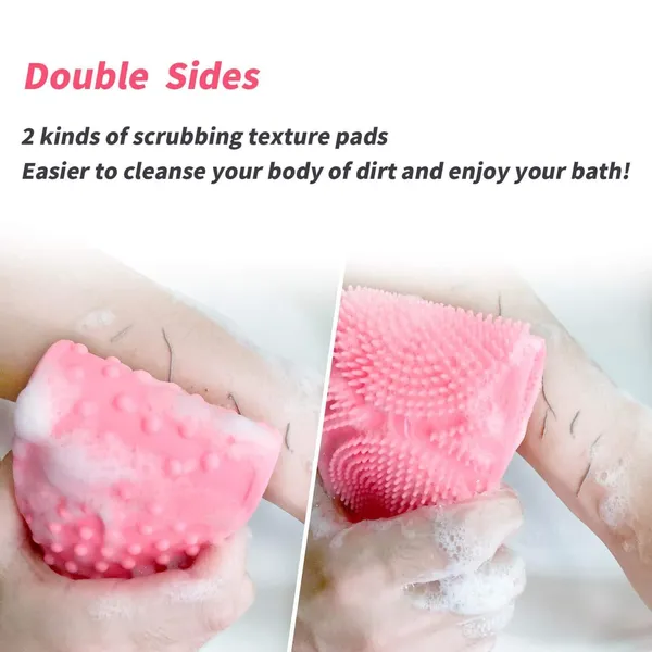 premioum_Pink_Bathing_&_Back_Cleaning_Silicone_Bath_Scrubber