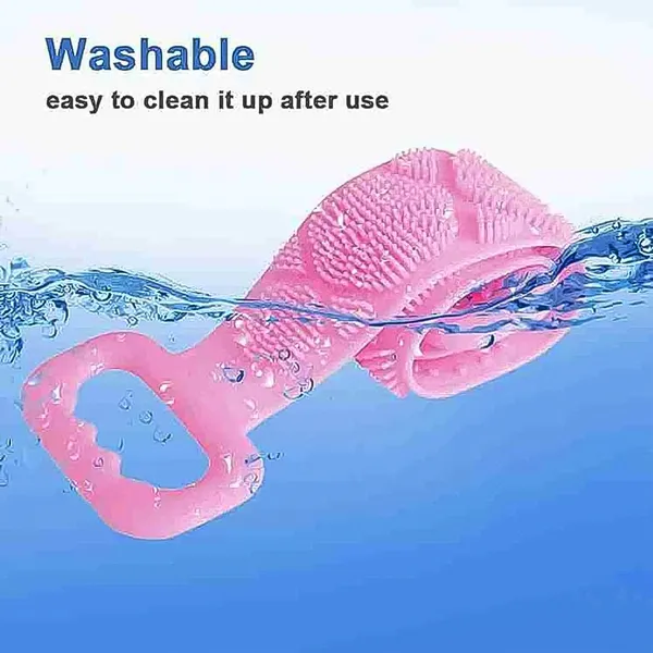 premioum_Pink_Bathing_&_Back_Cleaning_Silicone_Bath_Scrubber