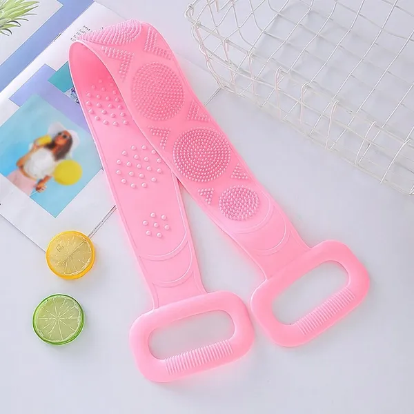 premioum_Pink_Bathing_&_Back_Cleaning_Silicone_Bath_Scrubber