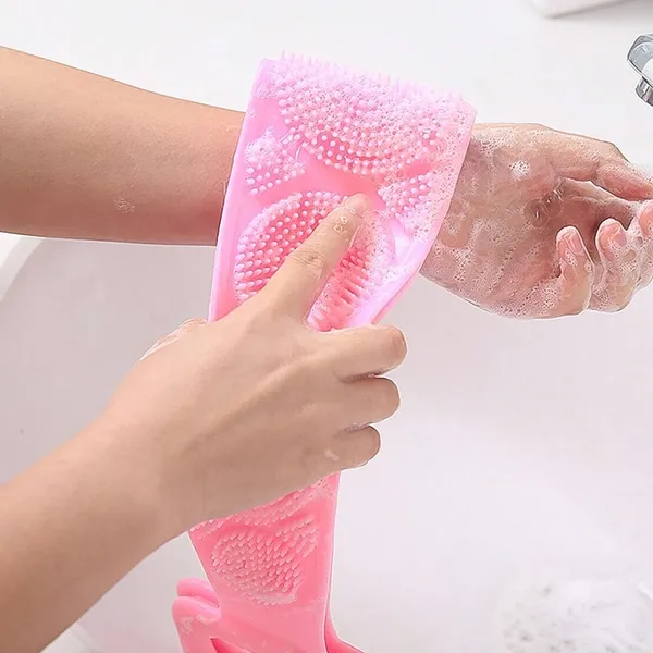 premioum_Pink_Bathing_&_Back_Cleaning_Silicone_Bath_Scrubber