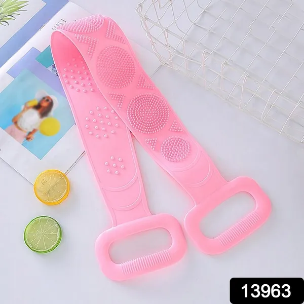 premioum_Pink_Bathing_&_Back_Cleaning_Silicone_Bath_Scrubber