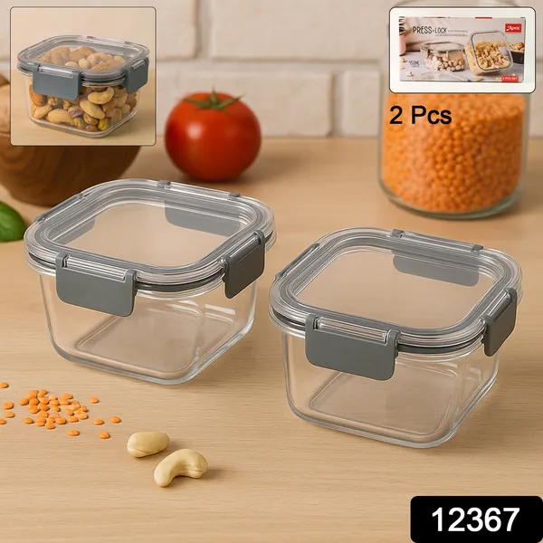 Airtight_Food_Storage_Containers_540ml_Each,_Set_of_2_|_BPA-Free_Transparent_Kitchen_Containers_with_Secure_Press-Lock_Lids_|_Stackable_Food_Organizer_for_Snacks,_Dry_Fruits,_Pulses_&_Leftovers