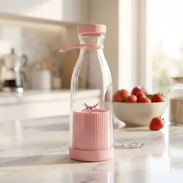 Pink_And_Clear_Juicer_Blender_Bottle_Plastic_Portable_Juicer