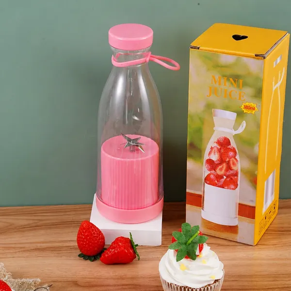 Pink_And_Clear_Juicer_Blender_Bottle_Plastic_Portable_Juicer