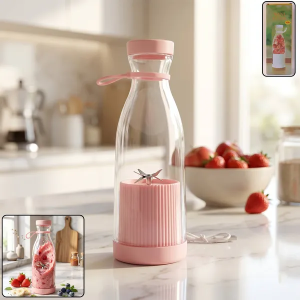 Pink_And_Clear_Juicer_Blender_Bottle_Plastic_Portable_Juicer