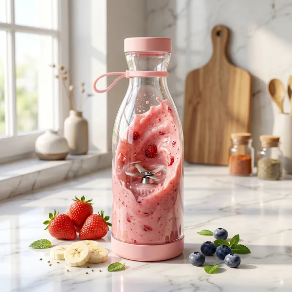 Pink_And_Clear_Juicer_Blender_Bottle_Plastic_Portable_Juicer