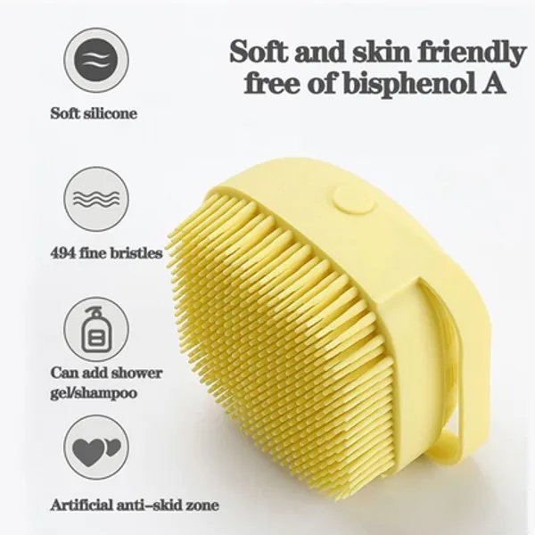 Yellow_Bathing_&_Body_Care_Silicone_Bath_Brush