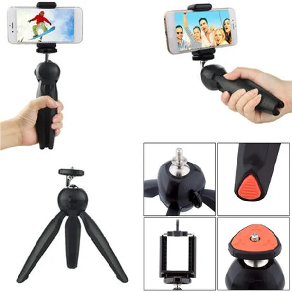 Black_Mobile_&_Camera_Support_Aluminum_/_Plastic_Mini_Tripod