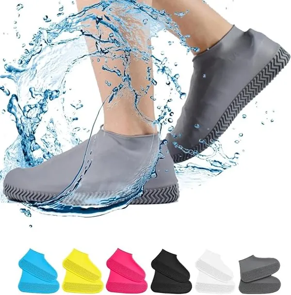 Grey_Reusable_Silicone_Waterproof_Shoe_Covers_|_Non-Slip_Rain_Boot_Covers_(1_Pair)_|_Foldable_Overshoes_for_Men_&_Women