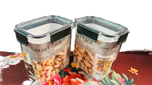Airtight_Food_Storage_Containers_540ml_Each,_Set_of_2_|_BPA-Free_Transparent_Kitchen_Containers_with_Secure_Press-Lock_Lids_|_Stackable_Food_Organizer_for_Snacks,_Dry_Fruits,_Pulses_&_Leftovers
