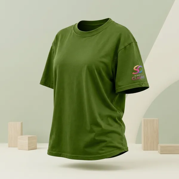 Olive_Green_Cotton_Graphic_Print_Half_Sleeve_T-Shirt_For_Women